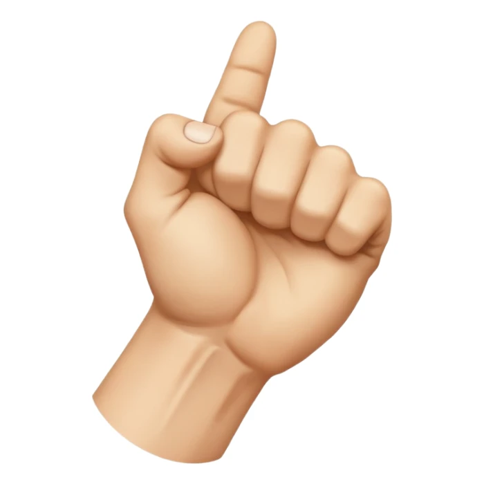 back of veiny fist rearview sticker