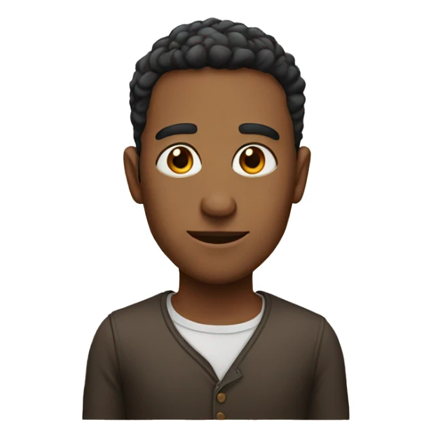 portrait of a brown-eyed man sticker