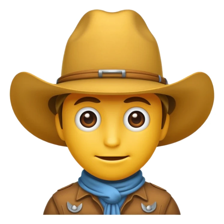 bug emoji wearing a cowboy hat in WhatsApp style sticker