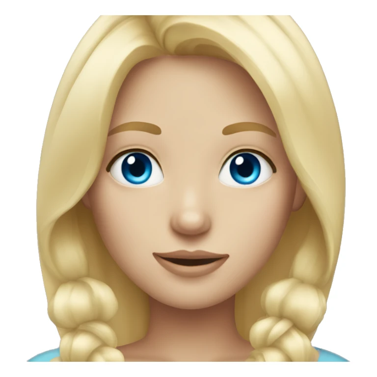 blonde hair girl with blue eyes sticker