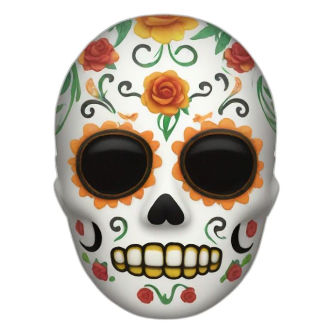 the day of the dead mask sticker