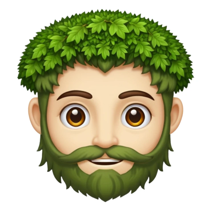 moss druid character eyebrow raise and half smile sticker