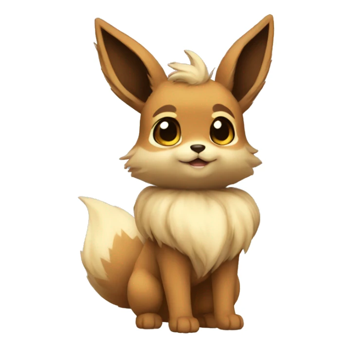 Chibi Eevee full body sticker