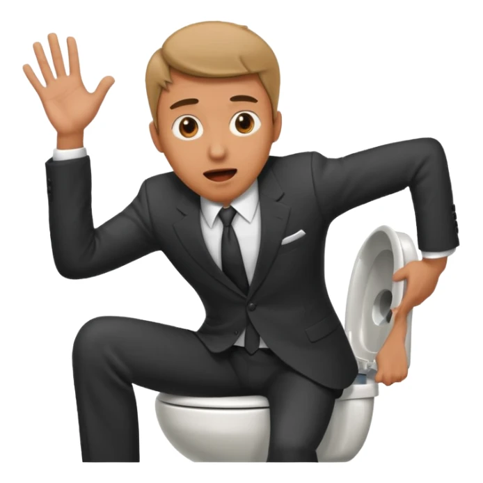 Random guys head sticking out of a toilet sticker