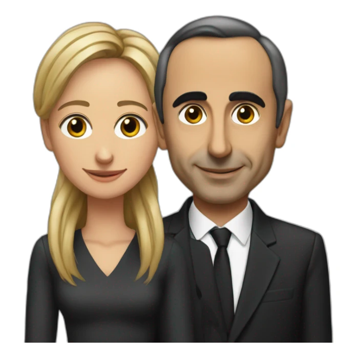 Eric Zemmour et son ami de couleur noir sticker
