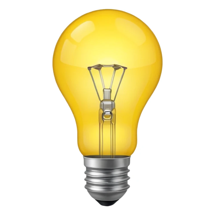 a lightbulb where you can't see the internals sticker