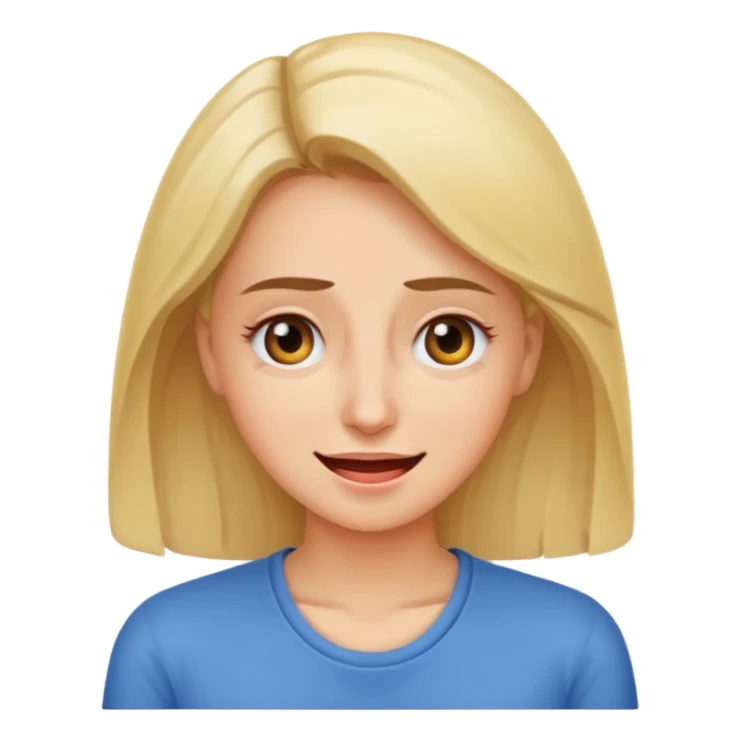 Woman eye twitching smiling stressed sticker