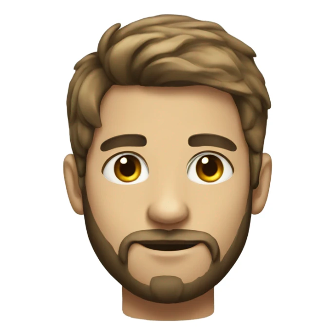 portrait of a young man with a beard sticker