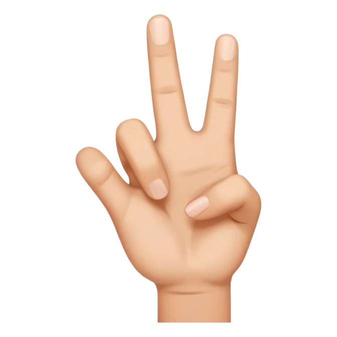 hand in the shape of an L sticker