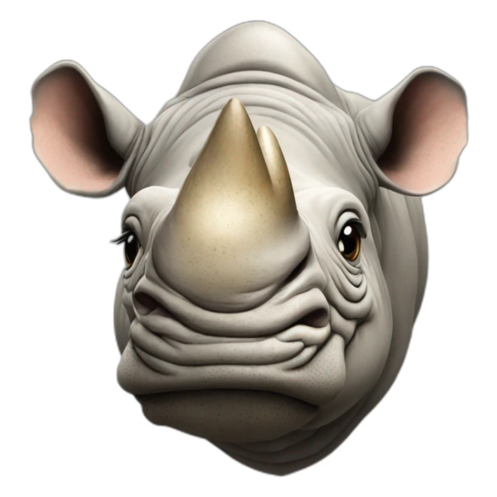 Head of a rugbier rhinoceros sticker