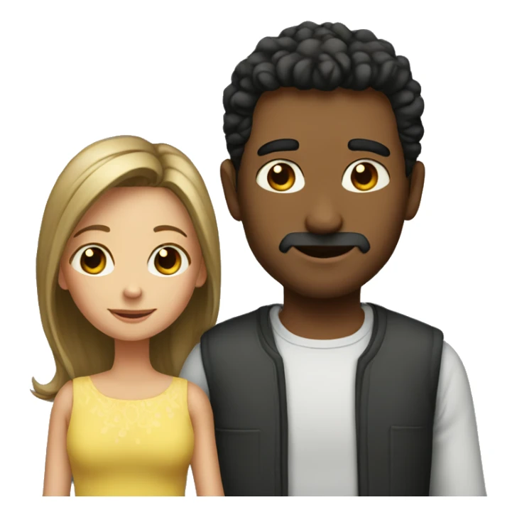 a girl with her lovely husband sticker