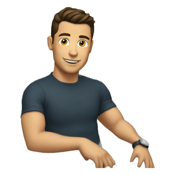 Cristiano en un coche sticker