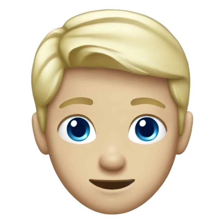 blonde boy with blue eyes in a shirt  sticker