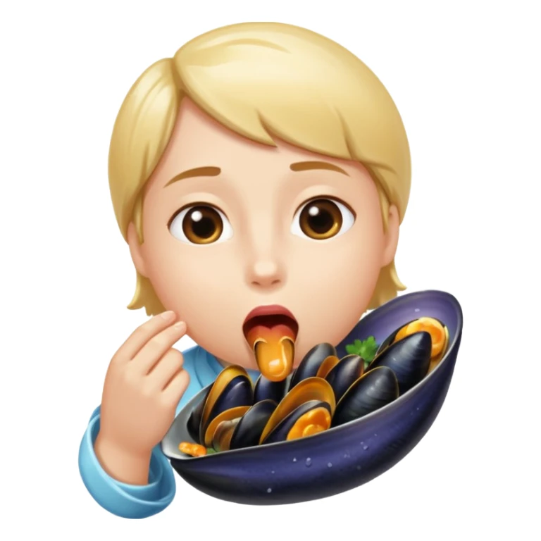 langue humaine qui lèche une moule dans coquille sticker