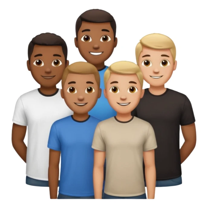  group of young black guy family members chilling  sticker