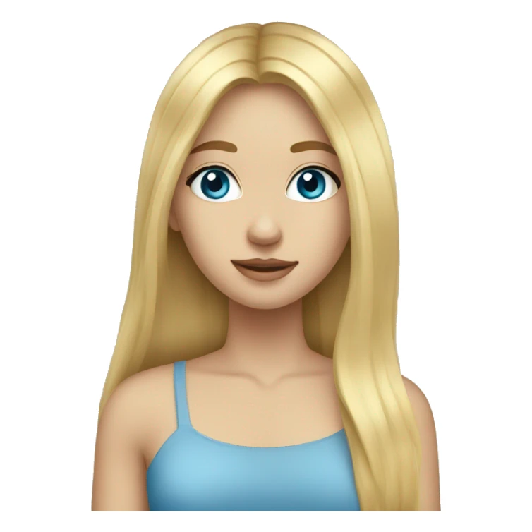 a girl with long blonde hair blue eyes sticker