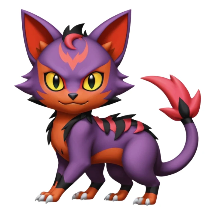 Noivern-Noibat-Torracat-Litten-fusion sticker