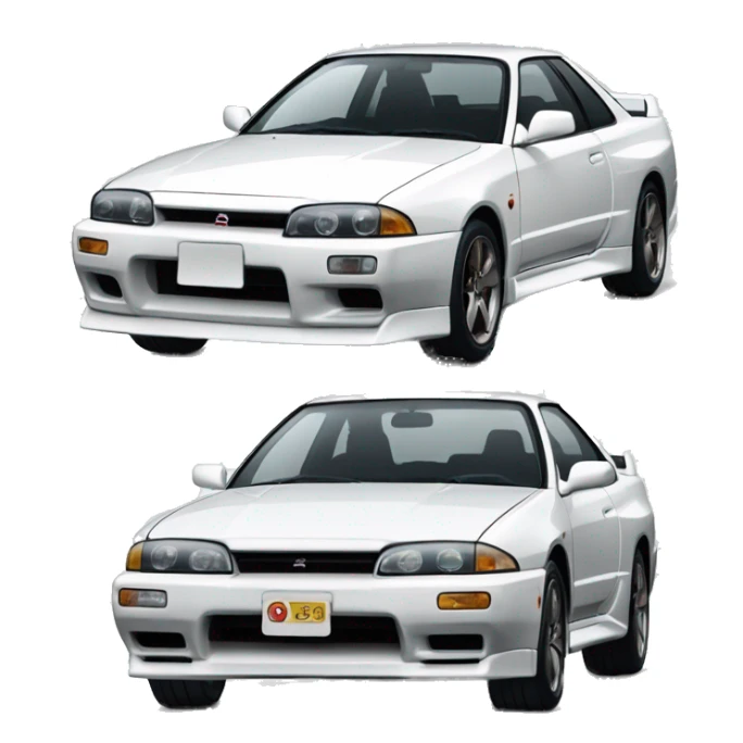 white nissan skyline r32 sticker