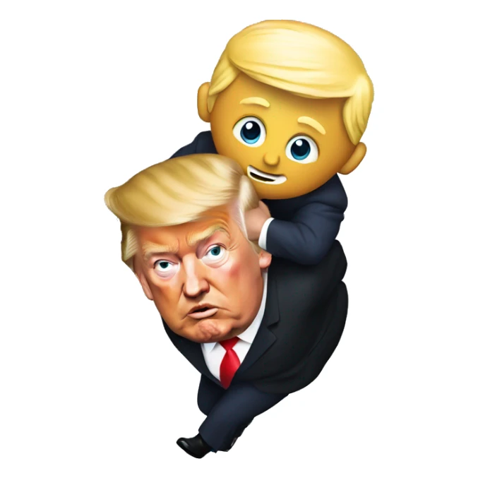 Trump carrying the world on his back sticker