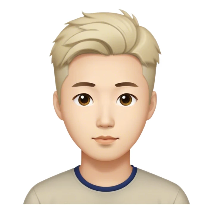 Charismatic 30 year old Korean man with neat hairstyle sticker