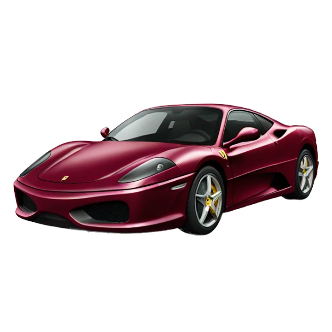 Burgundy Ferrari car sticker