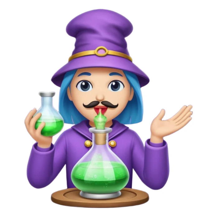 potion maker blowing kiss made of spark dust sticker