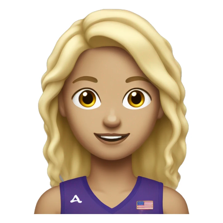 summer olympics blonde girl basketball sticker