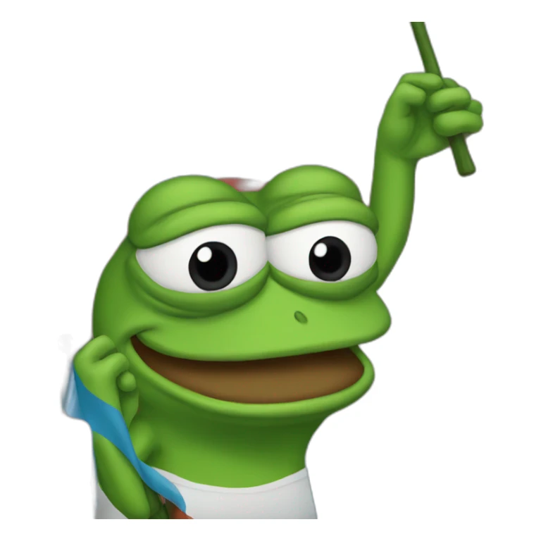 pepe-the-frog-hold-argentina-flag sticker