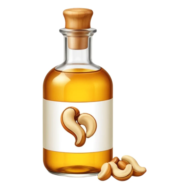 bottle of cashew oil sticker