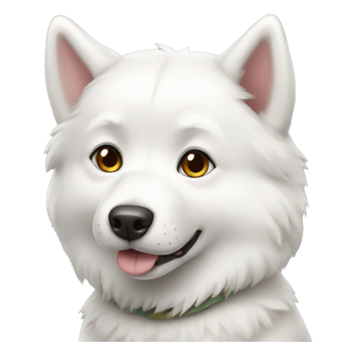 White little husky dog sticker