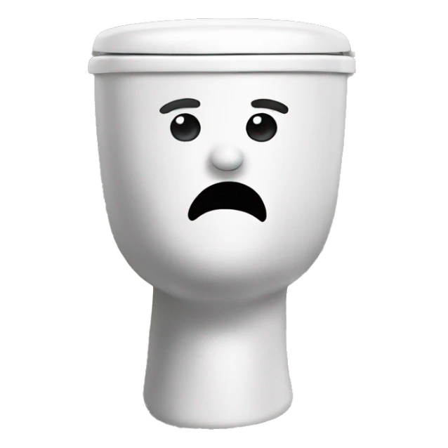 A head that comes  out of a toilet sticker