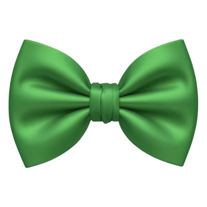 green bow tie with a knot in the center sticker