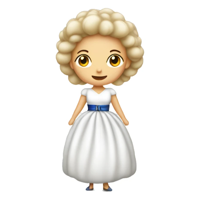 Finnish lady in this big white puffy dress  sticker