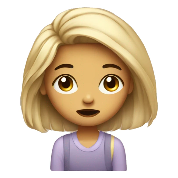 cute design girl she use a note book and looks like tired  sticker