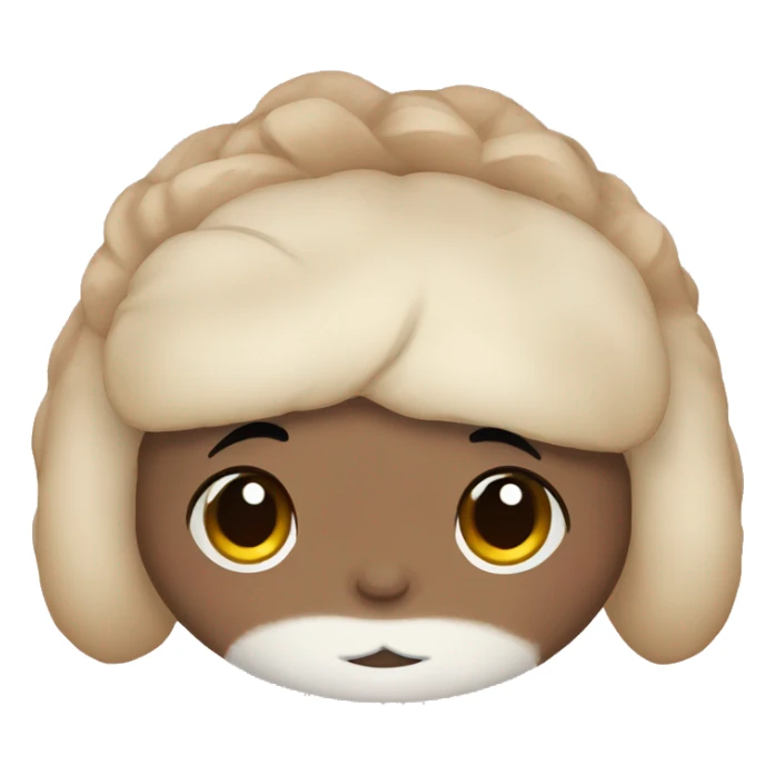 A very sweet bun with brown eyes sticker