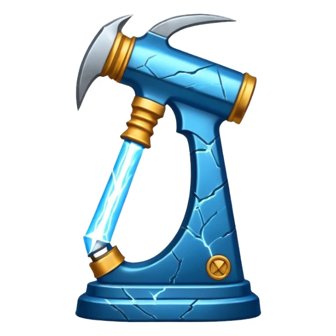 storm breaker with electricity liek thor hammer sticker