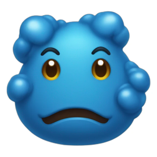 Blue poo sticker