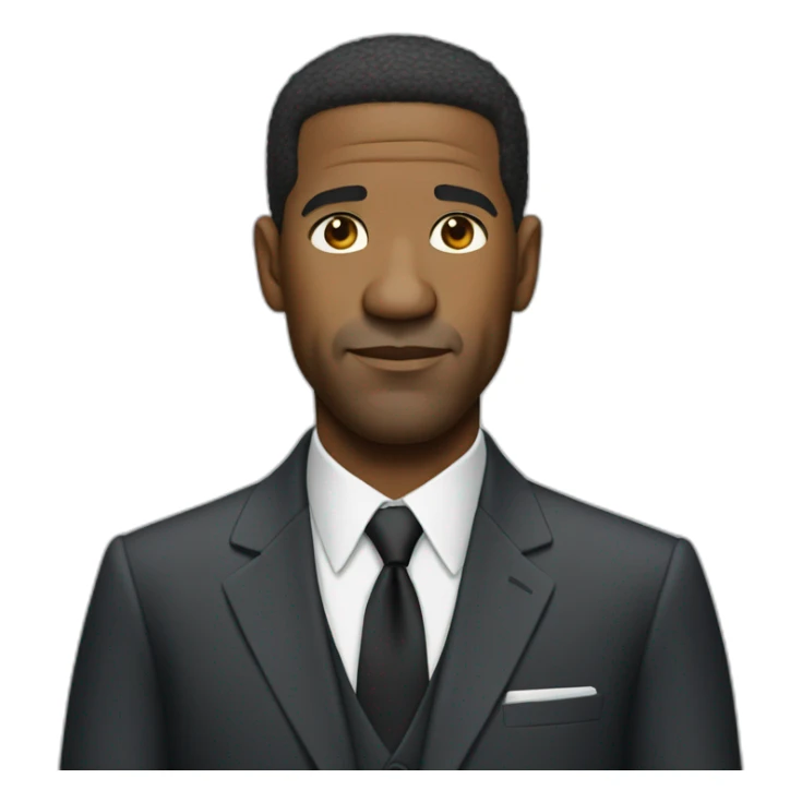 Denzel Washington wearing suit sticker