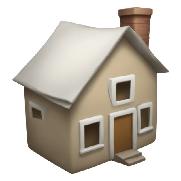emoji for a page related to home documents. The emoji should include a house icon and a stack of paper or a single document with a visible home symbol on it.  sticker