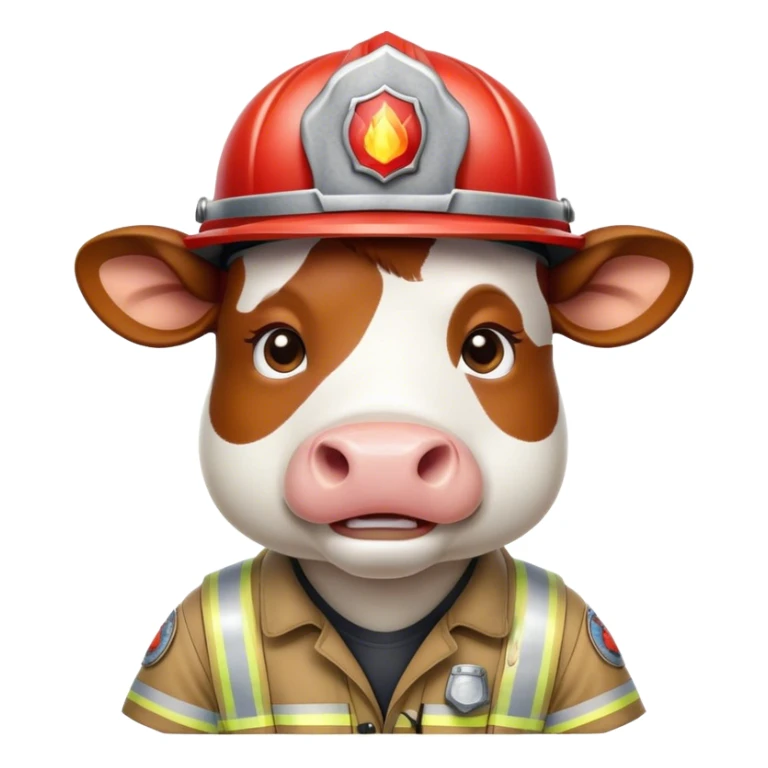 Kuh die stinkt und eine feuerwehrkappe trägt sticker