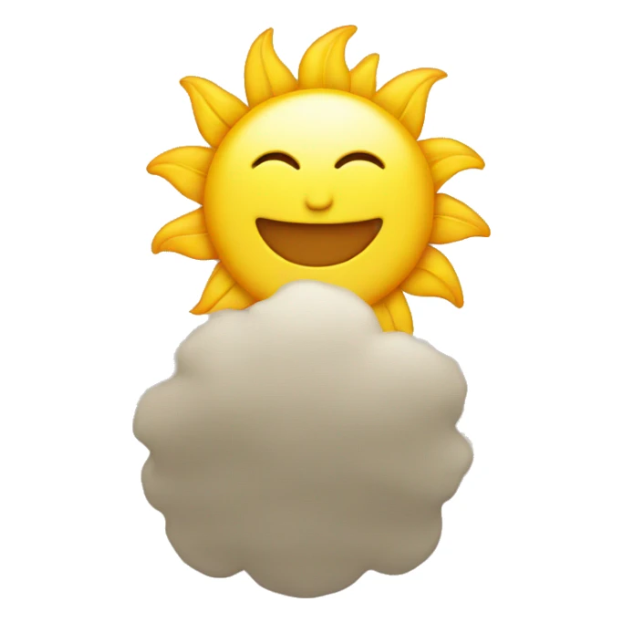 A happy sun emoji sticker
