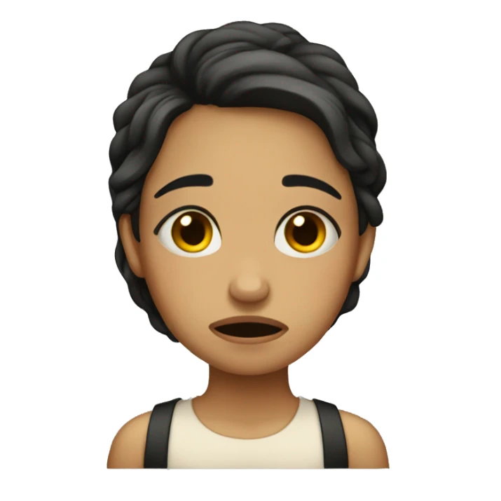 Spanish girl that is sad and crying sticker