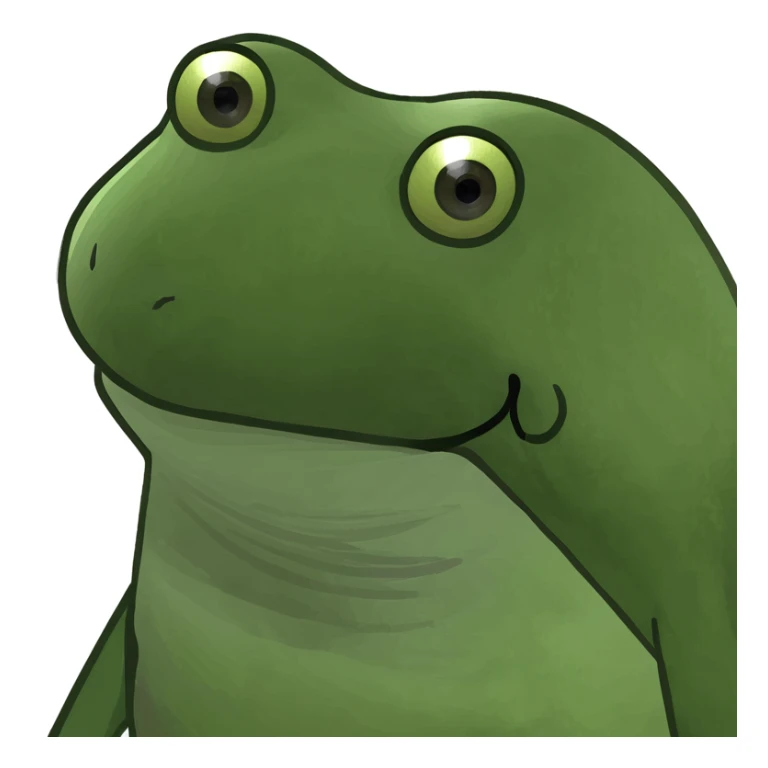 stylized frog mascot standing confidently with 'BUFU' in large flaming letters behind it, rebellious street-culture inspired sticker