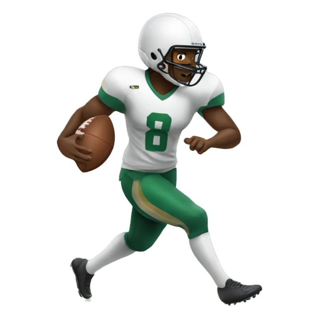 african american playing football sticker