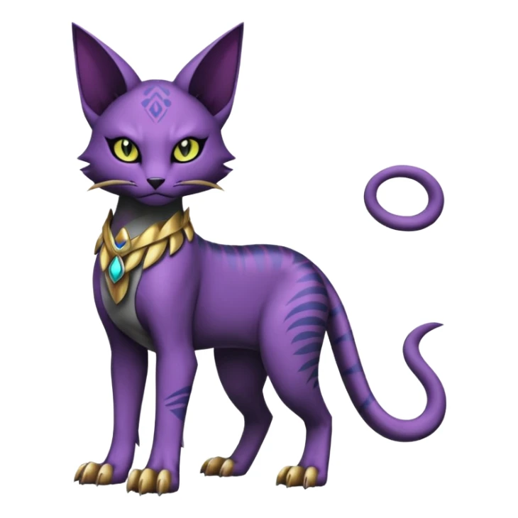  gothic edgy badass scaley Bastet-Noibat-Gatomon-Digimon-Fakémon-Pokémon-creature (full body) sticker