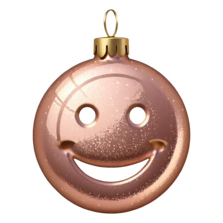 rose gold glittery ornament sticker
