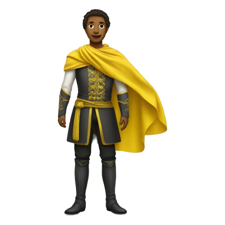 standing prince with yellow cloth sticker