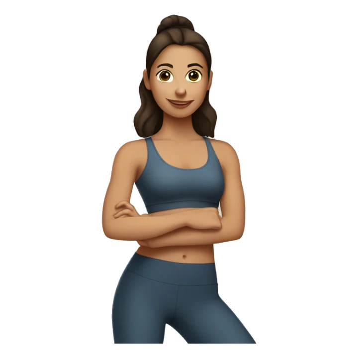 Brunette girl in Pilates  sticker