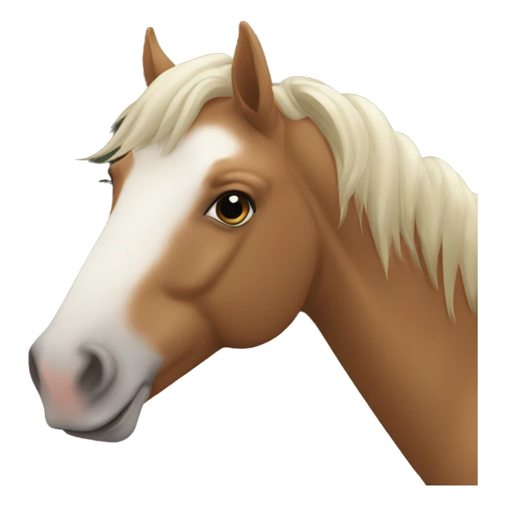 happy horse blowing heart kiss sticker