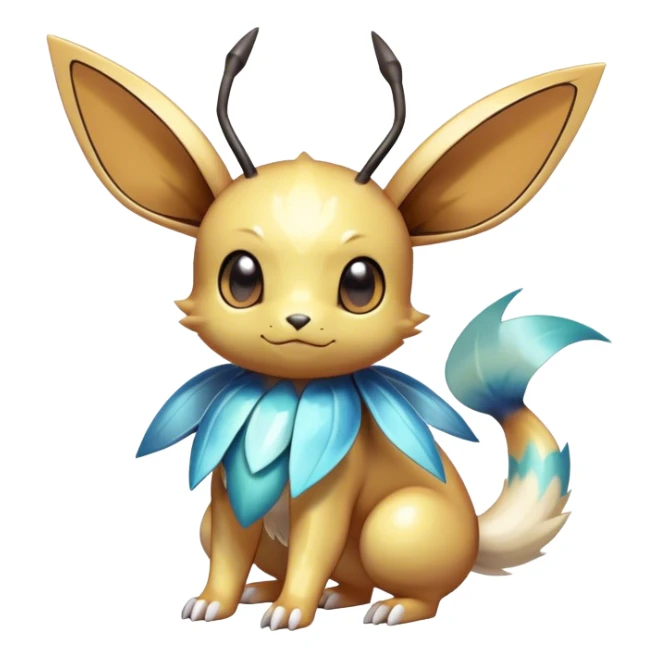Shiny-Eeveelution-Cute-Fakemon-Bug-Pokémon-fusion full body sticker